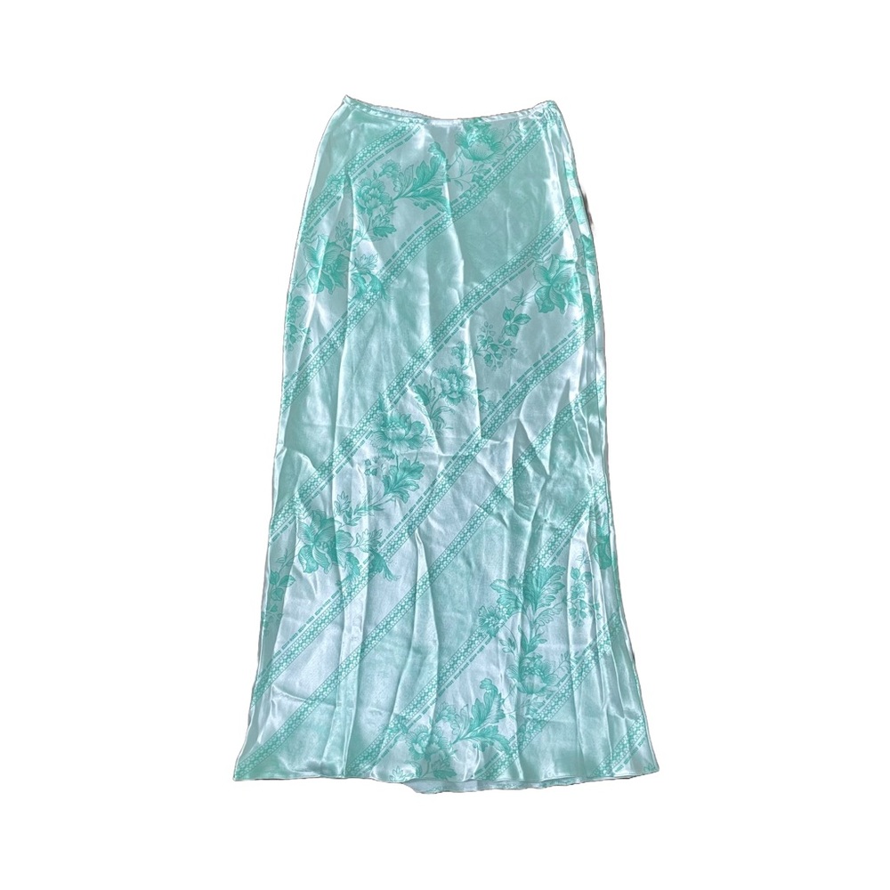 NWOT - ASOS DESIGN Floral Bias Cut Satin Skirt